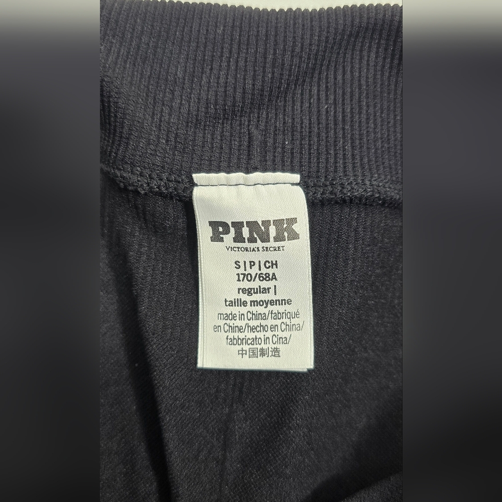 Victoria’s Secret PINK Roll Top Leggings Women's Small Black NWOT - Picture 9 of 11